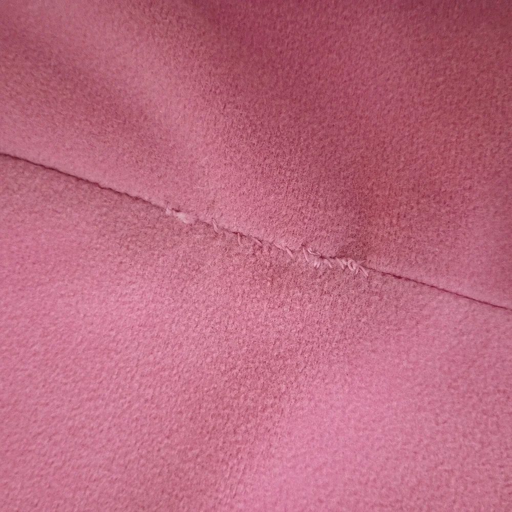 VTG Vanity Fair Robe Size Small Pink Smocking Velour ½ Zip Housecoat Knee Length